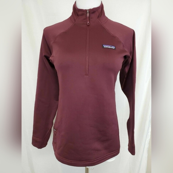 Patagonia Women's Burgundy Quarter-Zip Top - Picture 3 of 3